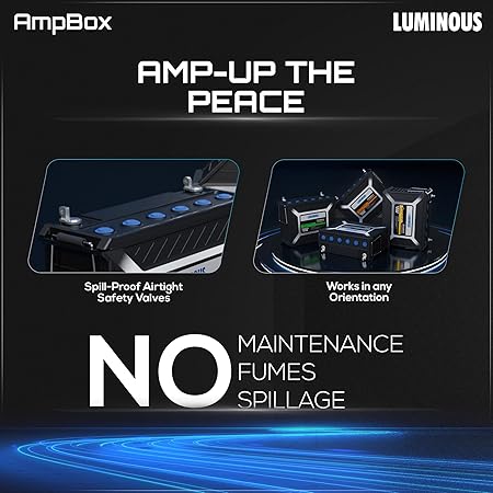 Luminous Ampbox AB24060 Gel Battery for Home, Office & Shops | Tall Tubular Battery | 4hr Backup | Maintenance Free | German Technology | Durable & Reliable | 60 Months Warranty by Luminous
