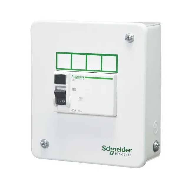 Schneider Electric Acti 9 Distribution Board 4 Way, 3/4 Module, Single Door - Metal Enclosure, IP 30 | A9HMES04