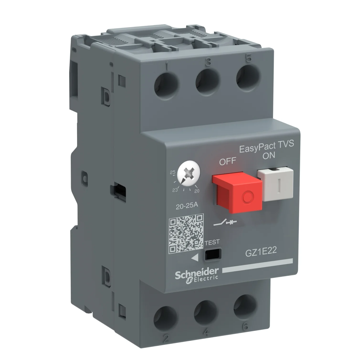 Schneider Electric Easy TeSys GZ1-E MPCB With Push Button Control 0.1 - 0.16 A, 100 kA, Thermal Magnetic, Overload & Short Circuit | GZ1E01