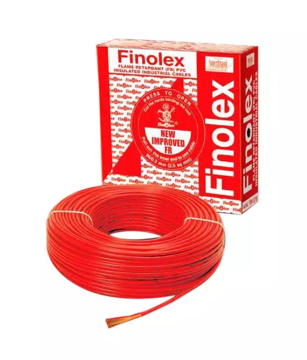 Finolex Gold 4 Sq.mm 1 Core Flame Retardant (FR) Industrial Cable Red (90 m)
